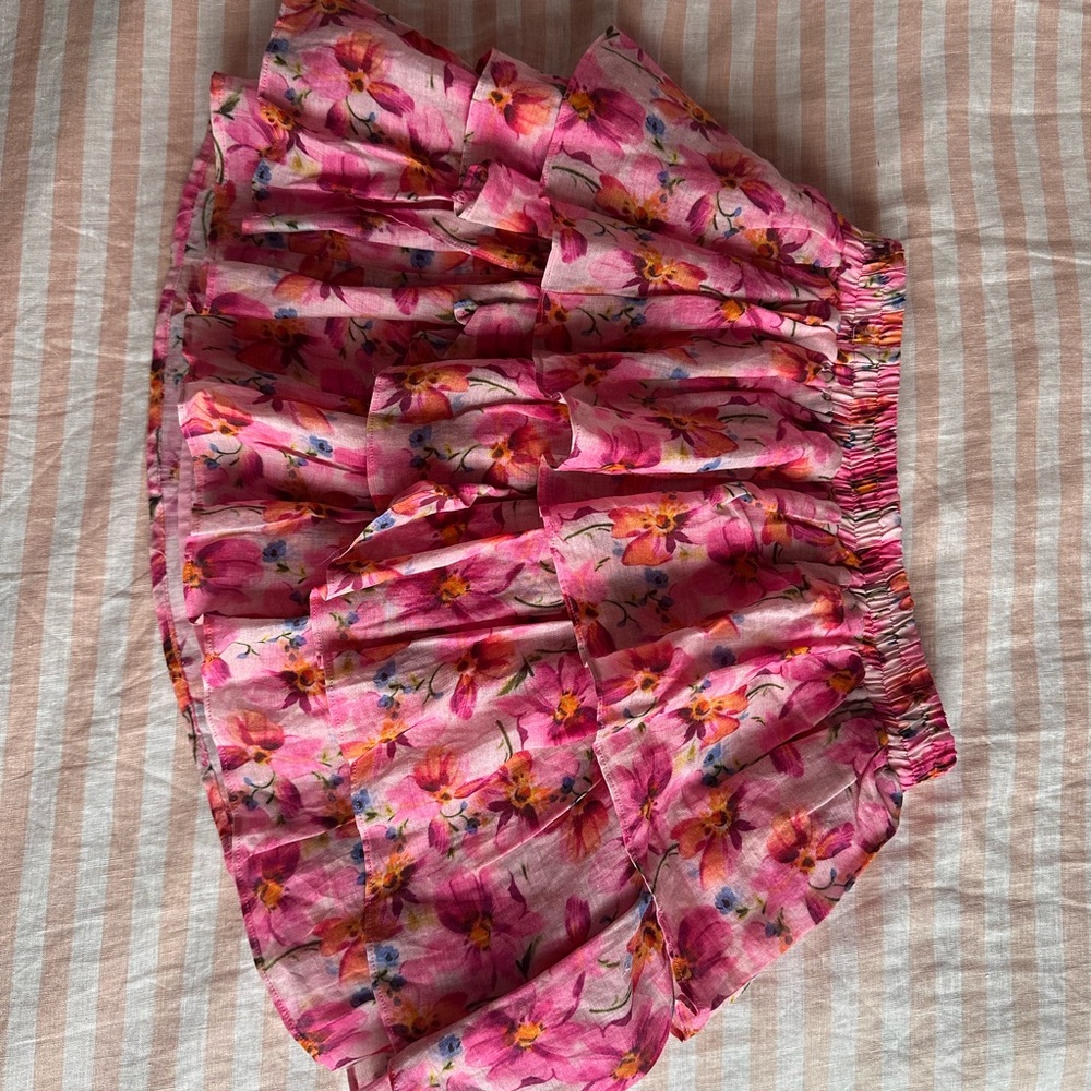 Layered floral Mini Skirt